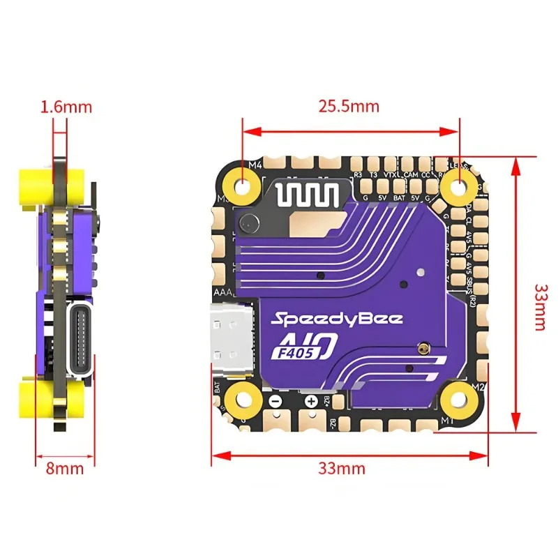 SpeedyBee F405 AIO Flight Cont - đánh giá và giá Drone Racing Flight Controller