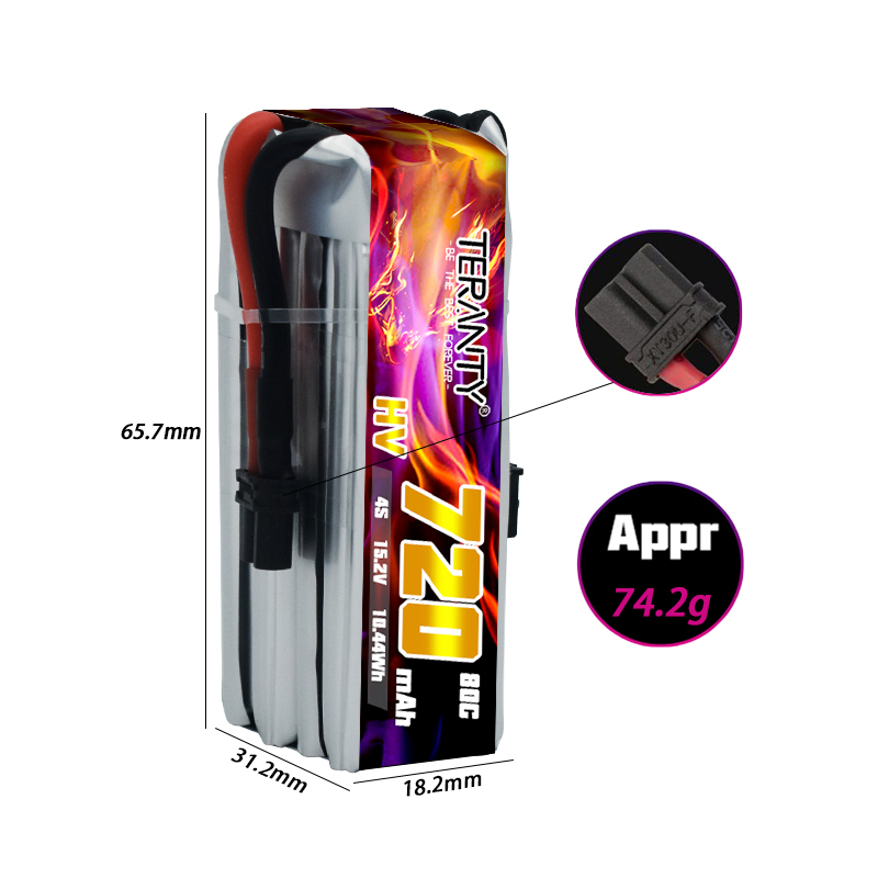 TERANTY 720mAh 4S 15.2V HV Lip - đánh giá và giá Drone Racing Battery