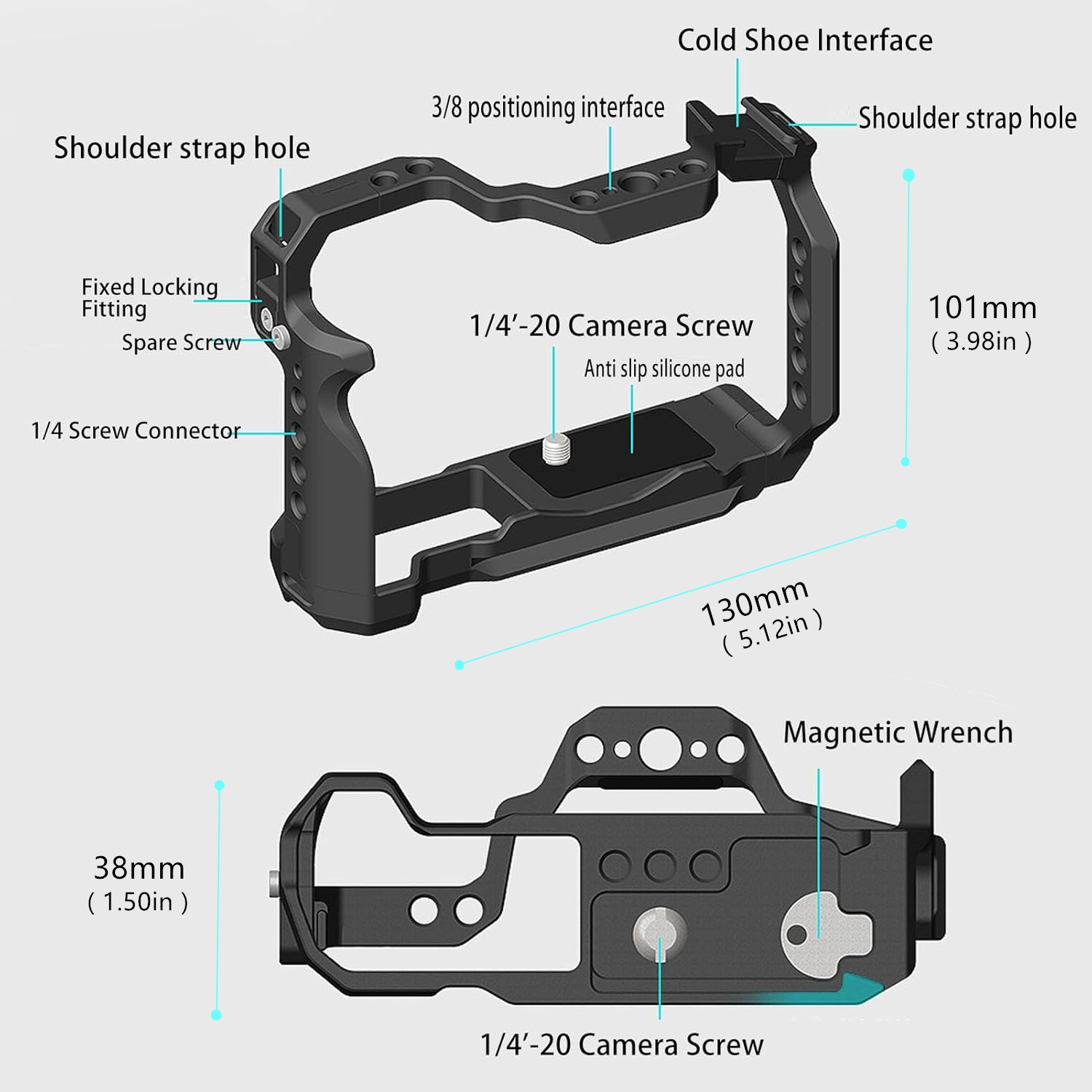 R50 Camera Cage for Canon EOS  - đánh giá và giá Canon Camera Eos R50