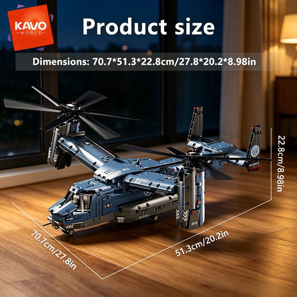 KAVOWORLD 1486PCS V-22 Osprey  - đánh giá và giá Jjrc Drone X12